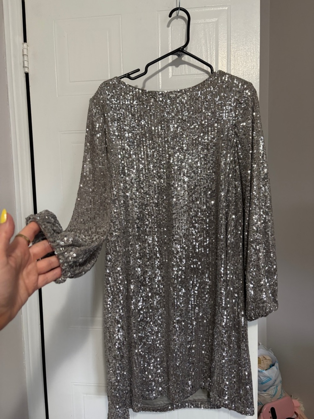 Reitmans Silver Sequin Midi Dress
